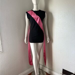 Elegant Black and Pink Women's Dress